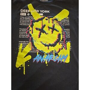 District Planet Deep New York Anarchy Youth 14/16 Black Shirt